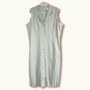 Sage green Linen Maxi Dress
